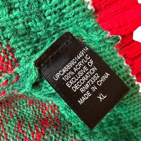 33 Degrees Black White Cat Christmas Sweater XL Broken Ornaments Fun Attitude - Picture 9 of 16